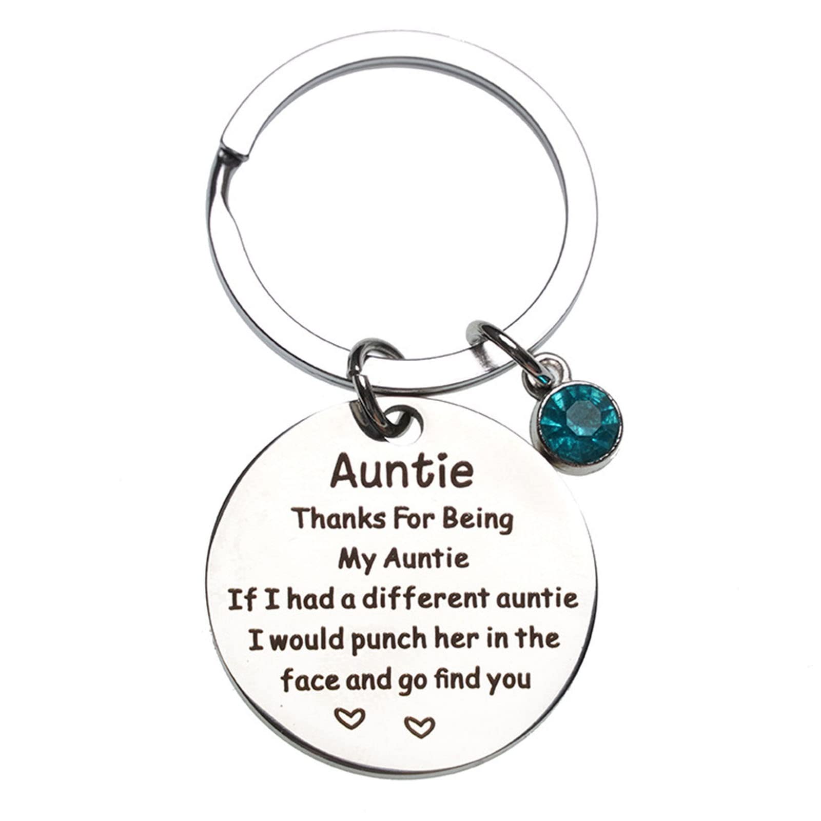 LXJLXD Auntie Gifts Keychain From Niece Aunt Birthday Gift Keyring Pendant Jewelry Thanksgiving Auntie Family Silver Thank You Keychains Gifts for Women