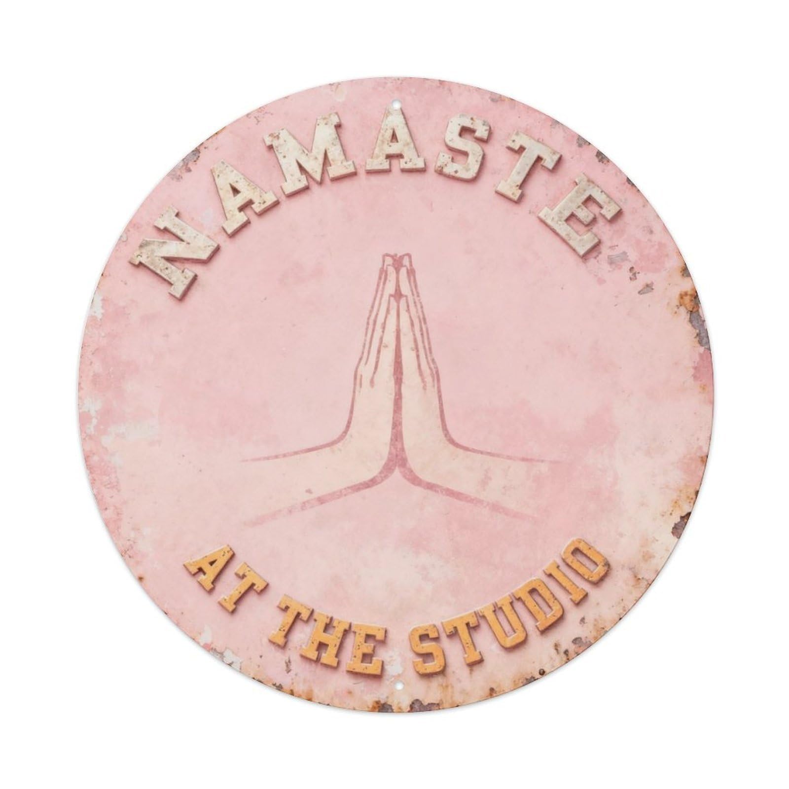 Namaste At The Studio Metal Tin Sign Plaque