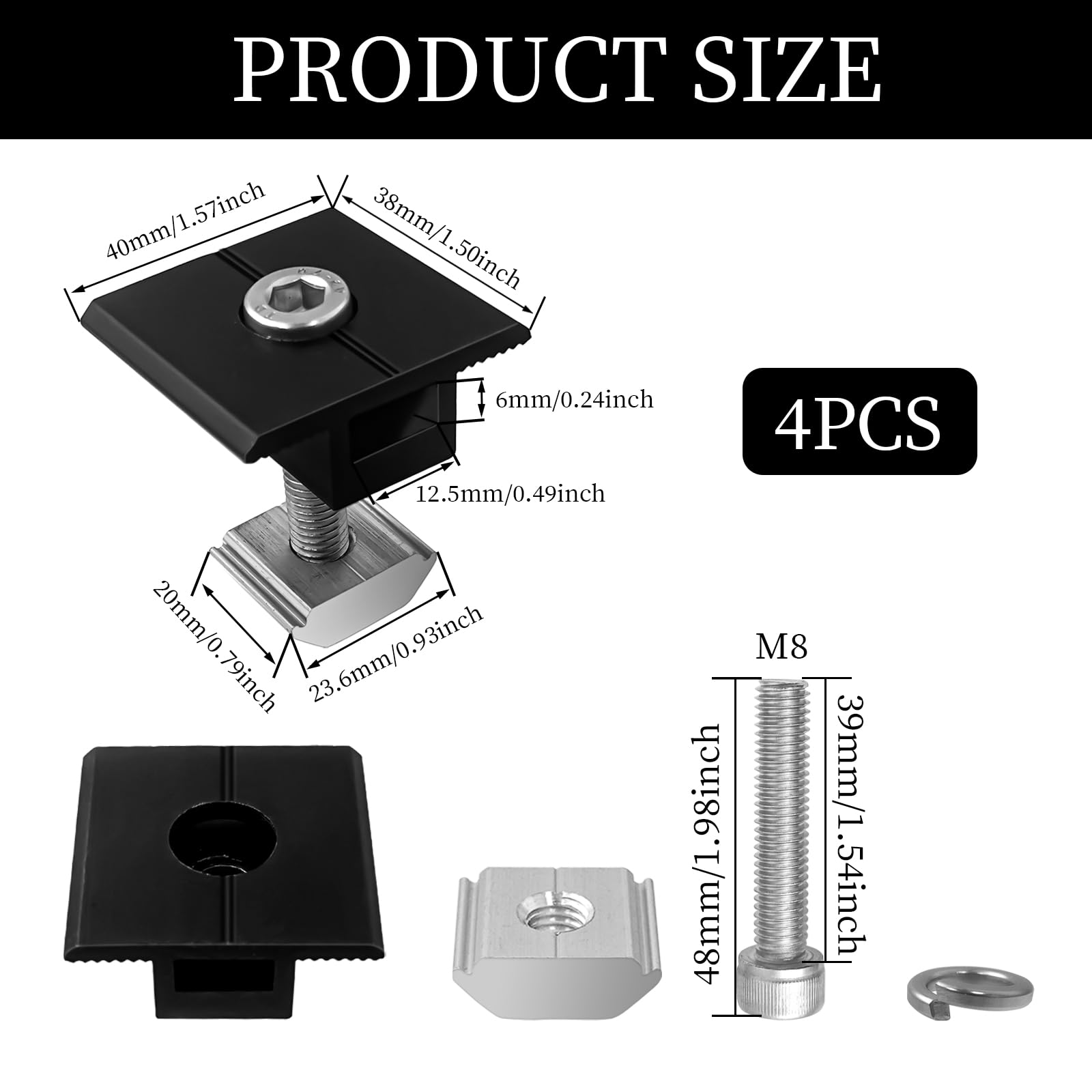 Supports De Montage De Panneau Solaire En Aluminium à Extrémité Moyenne Photovol