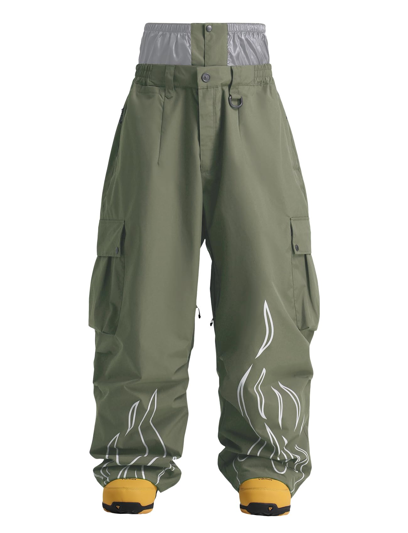 GSOU SNOW Mens Womens Baggy Snow Pants Snowboard Ski Pants Waterproof