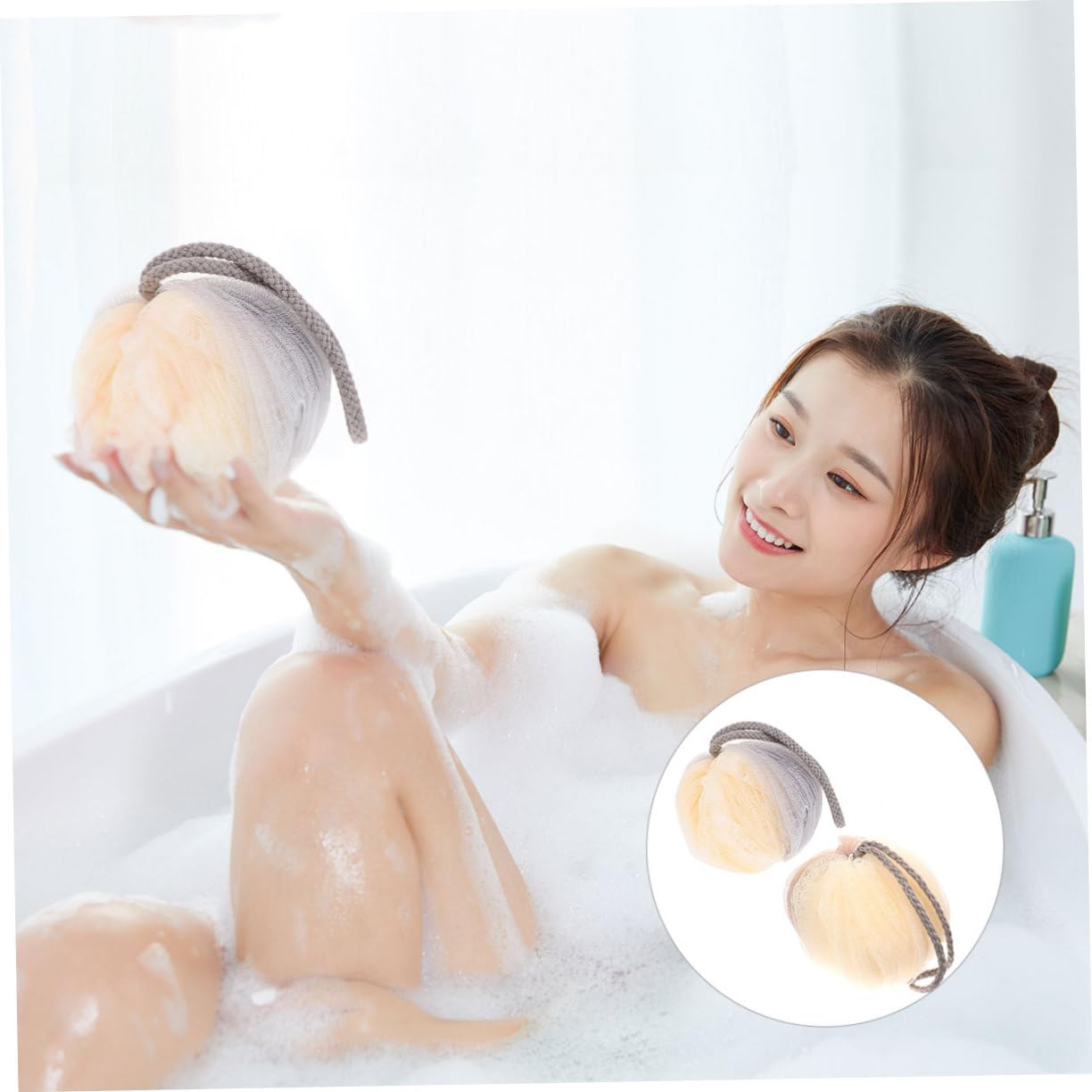 Beavorty 6piezas Esponja Efecto Espumoso Para Limpieza De Jabón o Gel Accesorios De