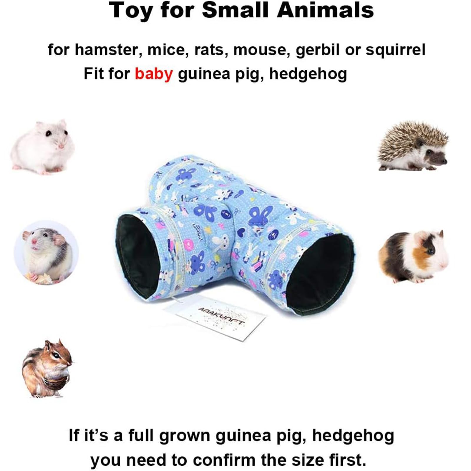 Bambus Tunnel Für Meerschweinchen & Hamster - Natürliches Kauspielzeug