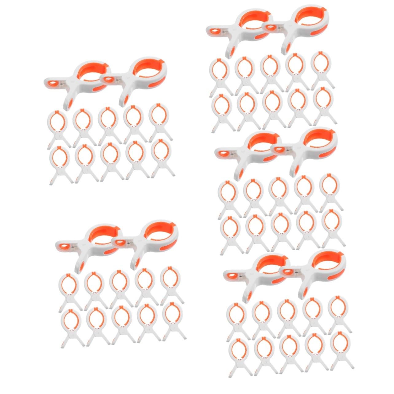 MAGICLULU 5 Sätze Strandkorb-Clip Wäscheklammerkorb Strandtuch-Clips Handtuchhalter Zubehör Für Strandkörbe Tragetasche Strand Plane Druckknöpfe An Der Bettdecke Liege Weiß Abs 12 Stück * 5