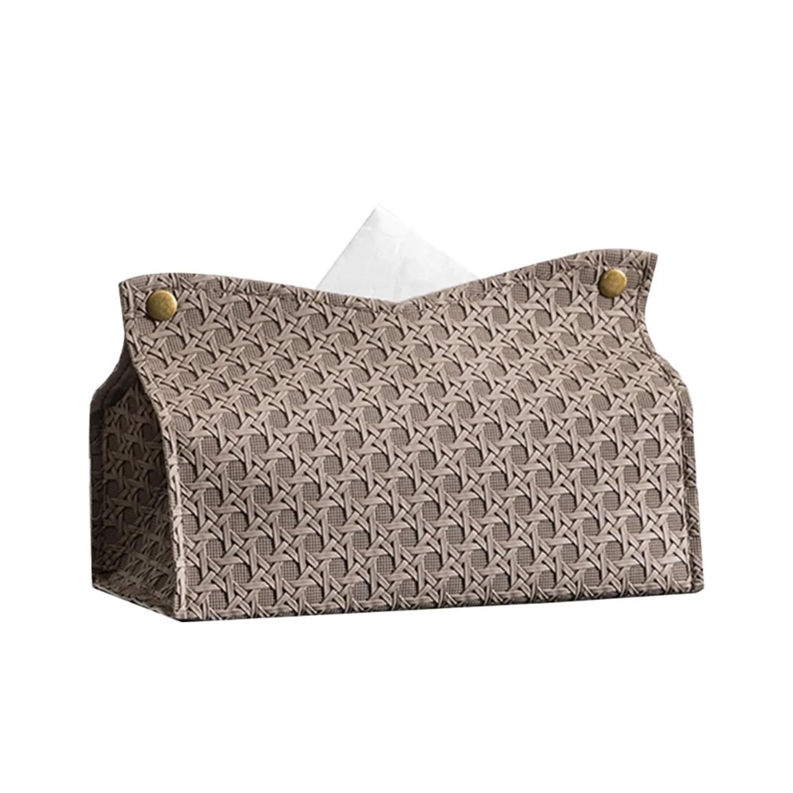 Tissue Box Decorative Rectangular Tissue Box-Case PU Leather Tissue Holder For Bathroom Modern Tissue Box Holder(Almond Gray)