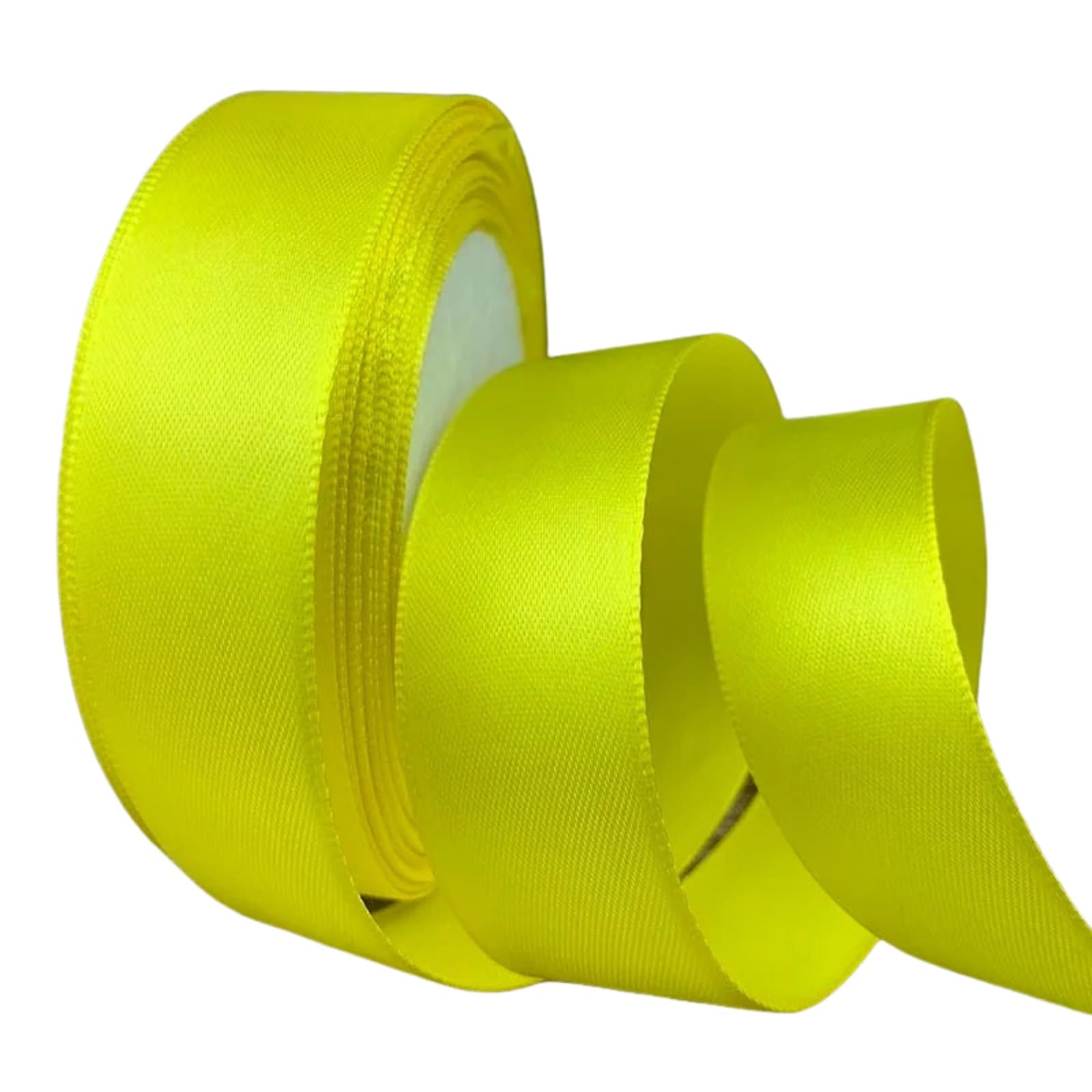 Godfather Satin Ribbon for Gift Wraping Crafting Party Decoration Polyester Ribbon (Yellow, 25mm) โ image 1