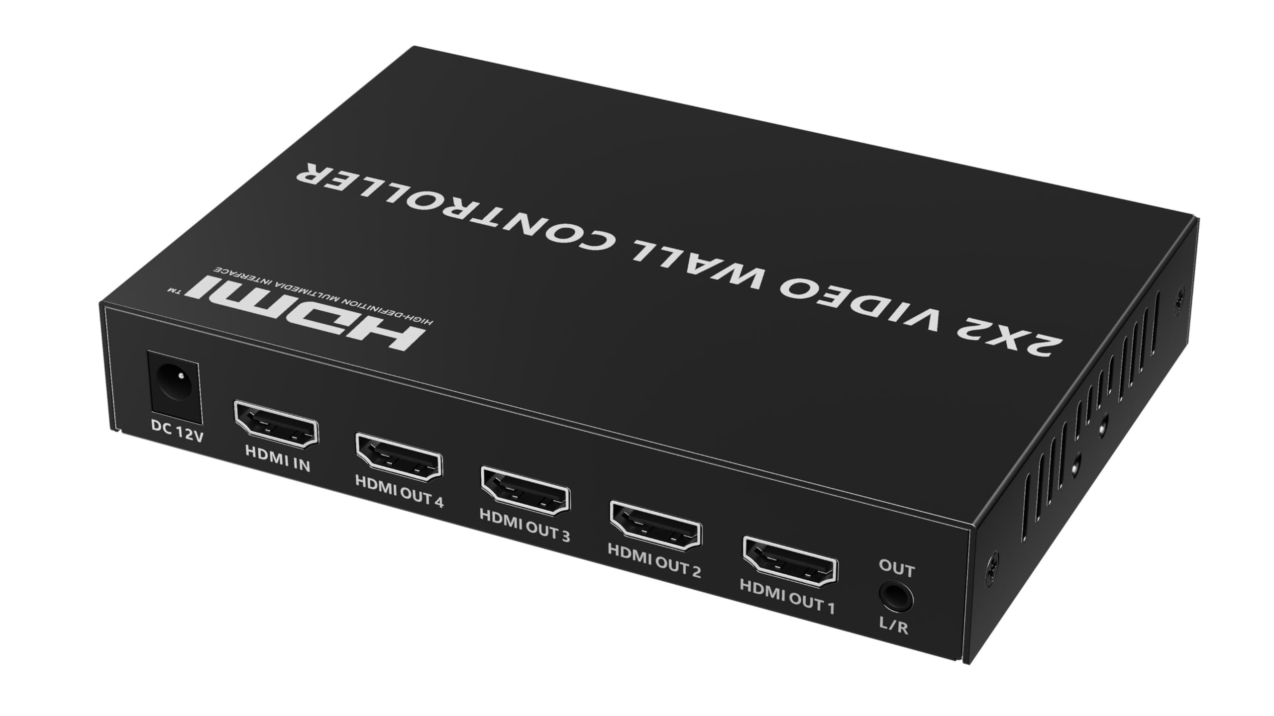 PremiumCord Controller Videowall HDMI 1-4, UHD 4K 2160p 60 Hz, Full HD 1080p, 8 Modalità di Visualizzazione, HDMI 2.0, HDCP 2.2, RS232, DIP Switch, Alloggiamento in Metallo, Nero