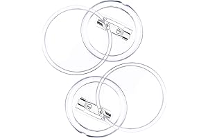 50 Pack Acrylic Button Pins: Express Yourself with Crystal Clear DIY Badge Buttons