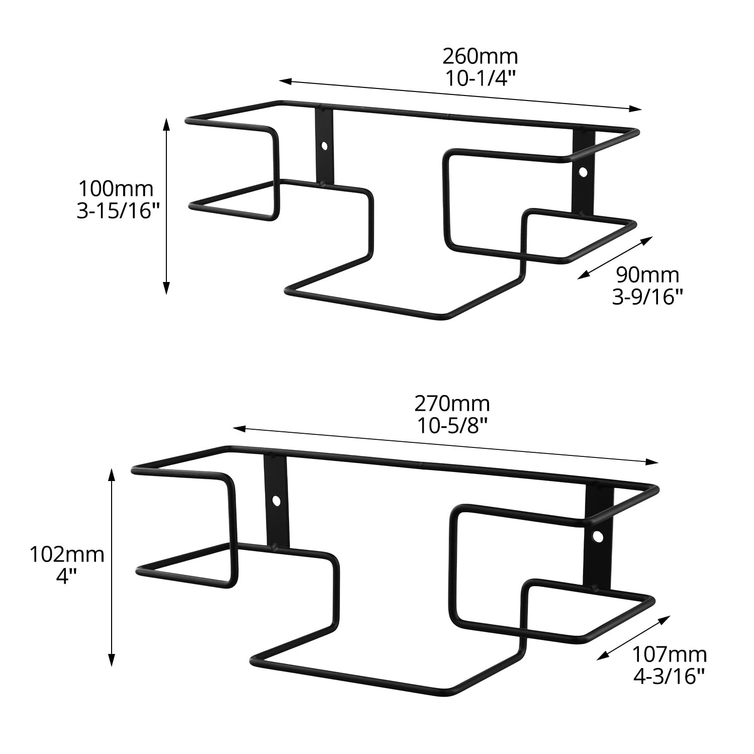 Support Mural Pour Boîte à Gants Jetables - Organisateur Noir Pour Laboratoire, Cuisine, Médical - Installation Facile