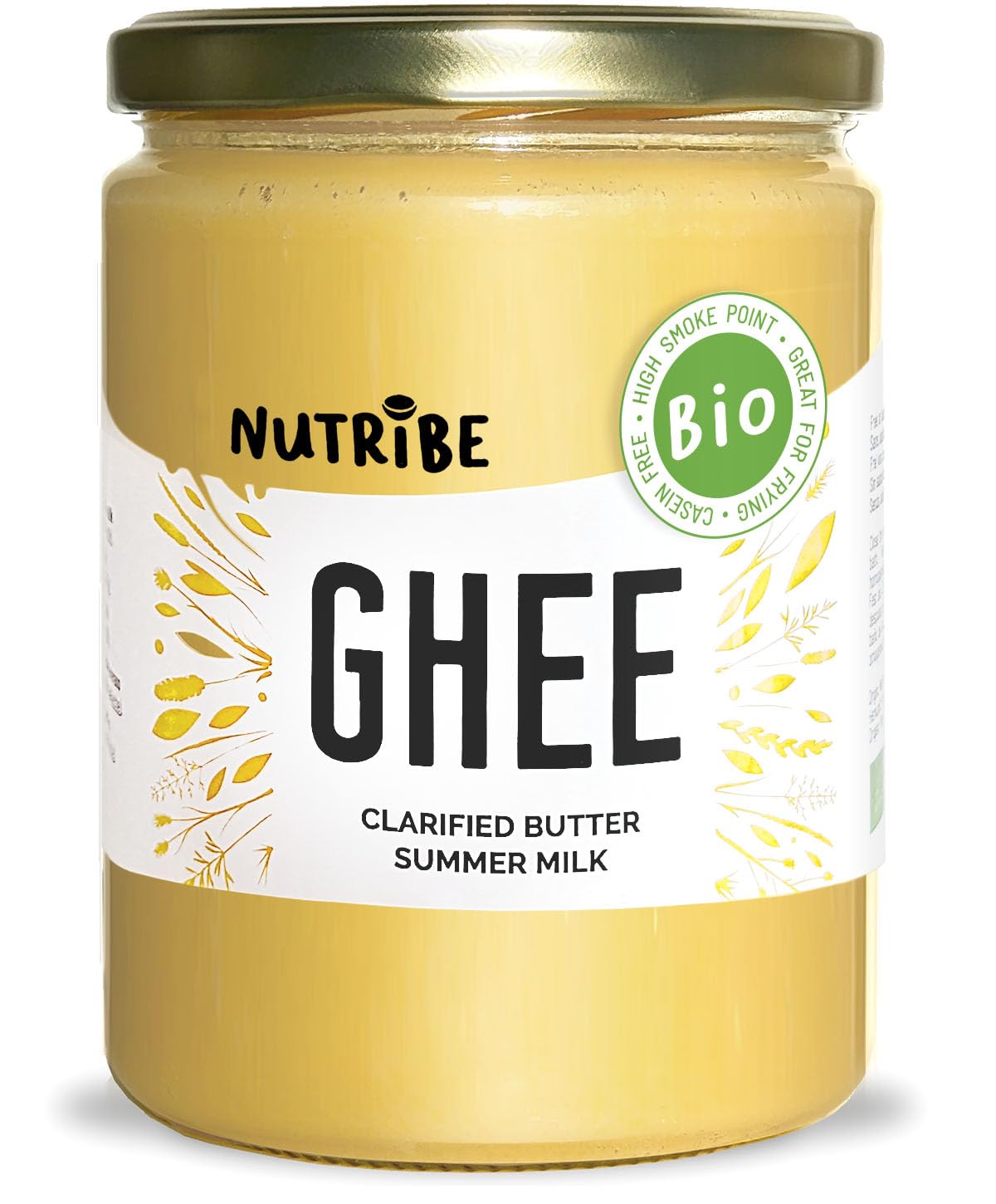 Nutribe Ghee Bio, de verano | Sin lactosa | Freír de manera saludable, Keto y Paleo, 500g