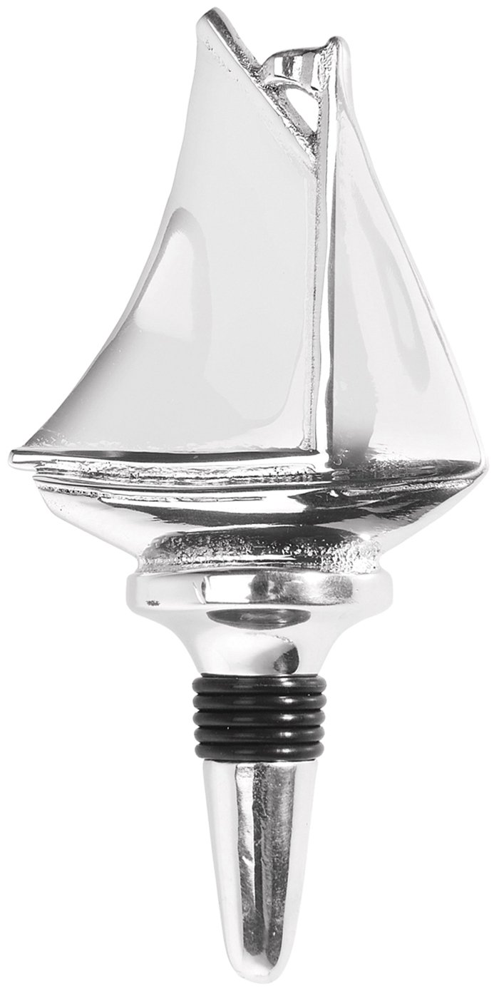 Mariposa Sailboat Bottle Stopper, Small, Silver