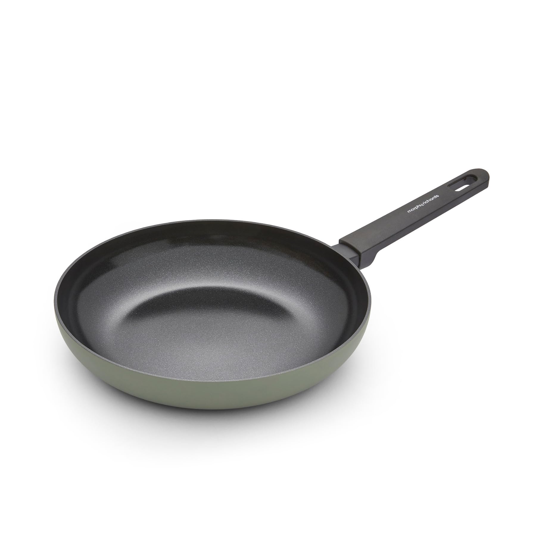 Morphy Richards Frying Pan, Recycled Aluminium, 28cm, Non Stick Ceramic Coating, Soft Touch Handles, Oven Safe Up to 180c, Suitable for All Hobs, Green, 853501