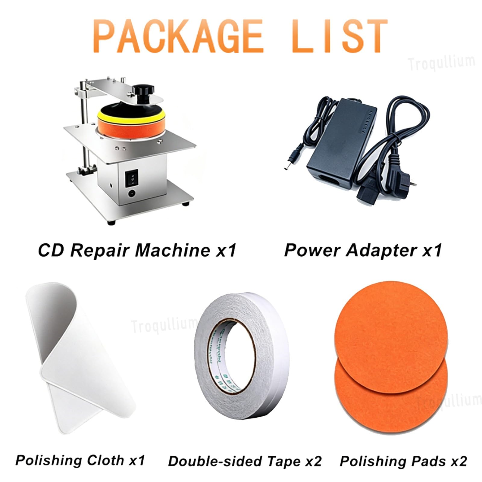 Máquina pulidora de discos, limpiador semiautomático de reparación de DVD y CD, formatos de disco óptico comunes