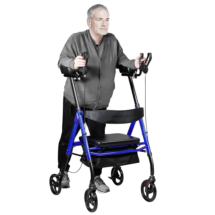 Buy Walroll Heavy Duty Walkers for Seniors, Walkers for Seniors with Seat 500 pounds, Bariatric