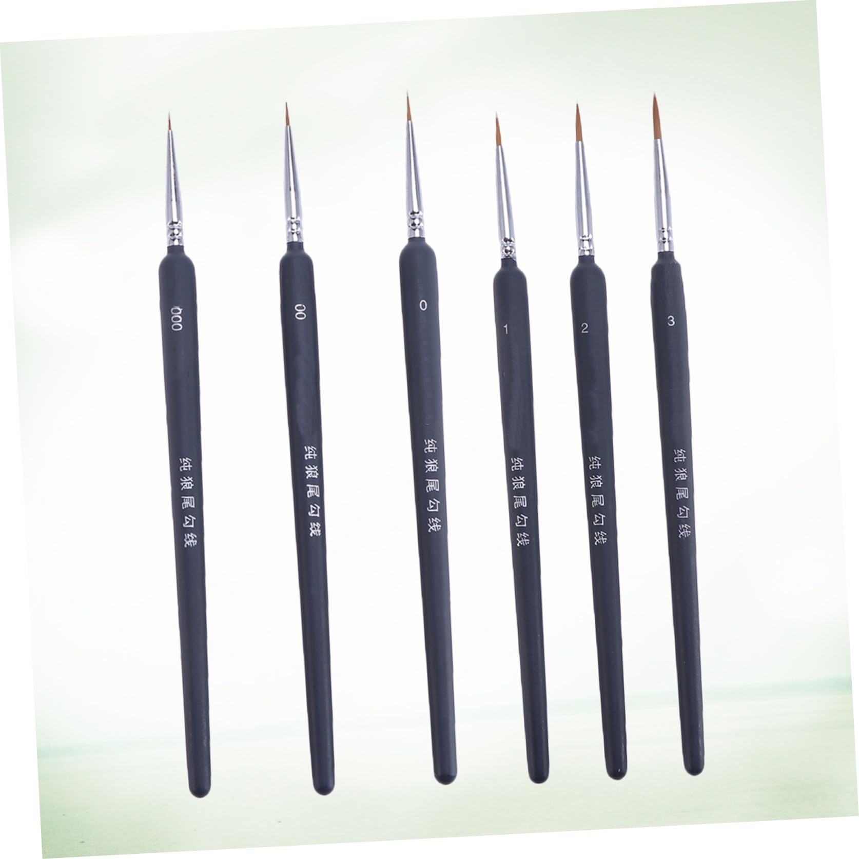 Toyvian Pinceles de Acuarela y Pintura al Óleo Set de 6 Accesorios Portátiles de Plástico de Pelo de Comadreja para Adultos y Niños, Ideales para Dibujo y Pintura