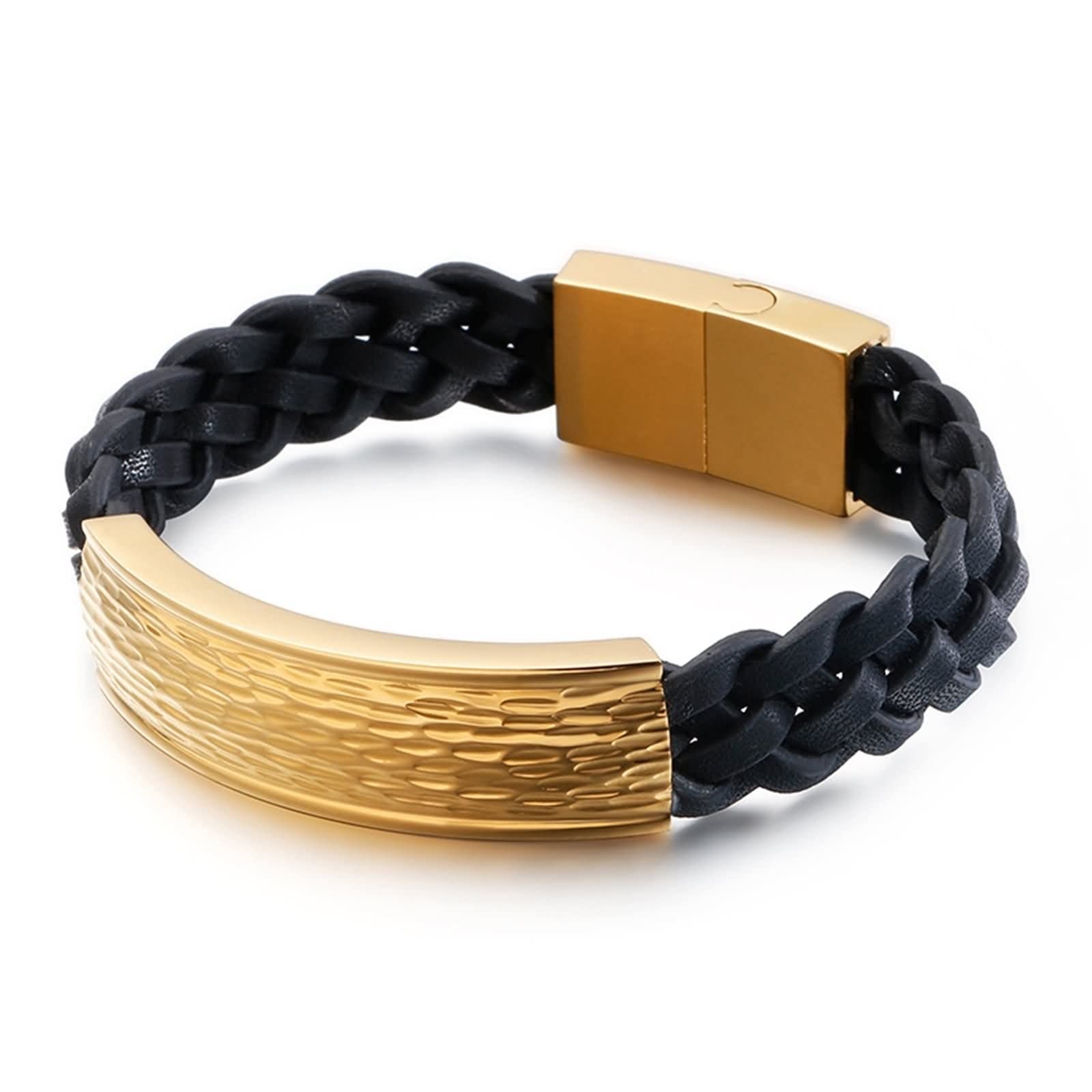 Regalos para Hombre Pulseras Surferas, Pulseras Festival de Cuero PU Pulsera Clásica Pulsera de Niño de Cuero Acero Inoxidable, Piel Sintética, Sin Circonitas