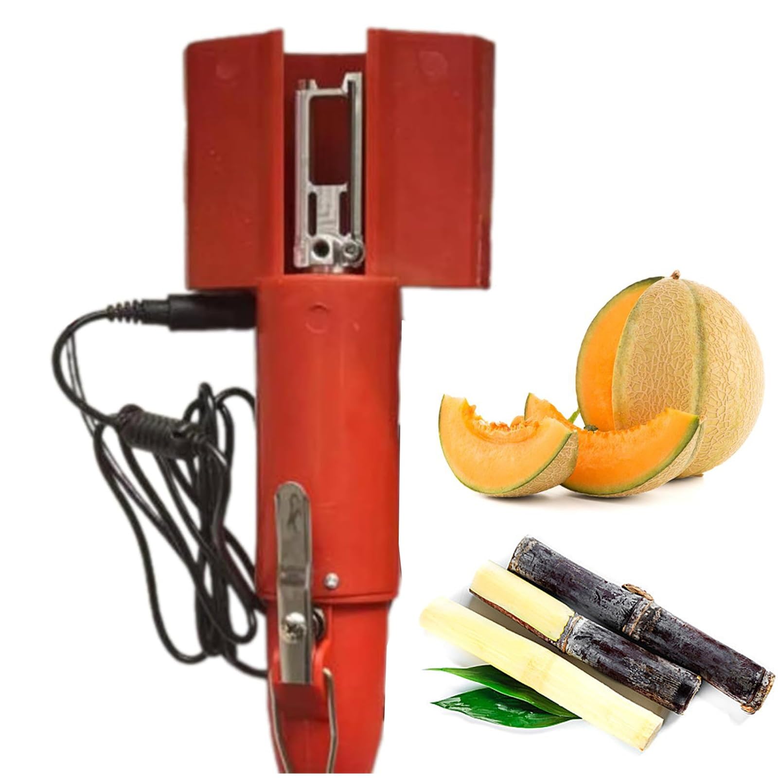 Pelador automático de caña de azúcar con cubierta protectora, motor de cobre puro, máquina de raspado para coco, calabaza, taro, piña, herramienta de cocina
