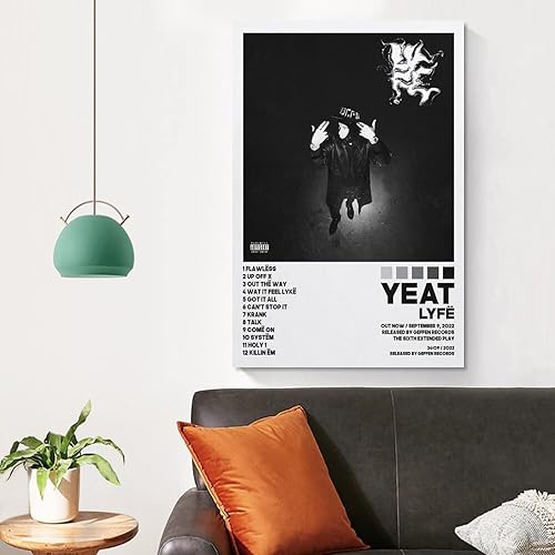 Miniatura 4 de Yeat - Póster de Lyfe para habitación, estética, lienzo, arte de pared, 12 x 18 pulgadas (11.8 x 17.7 in)
