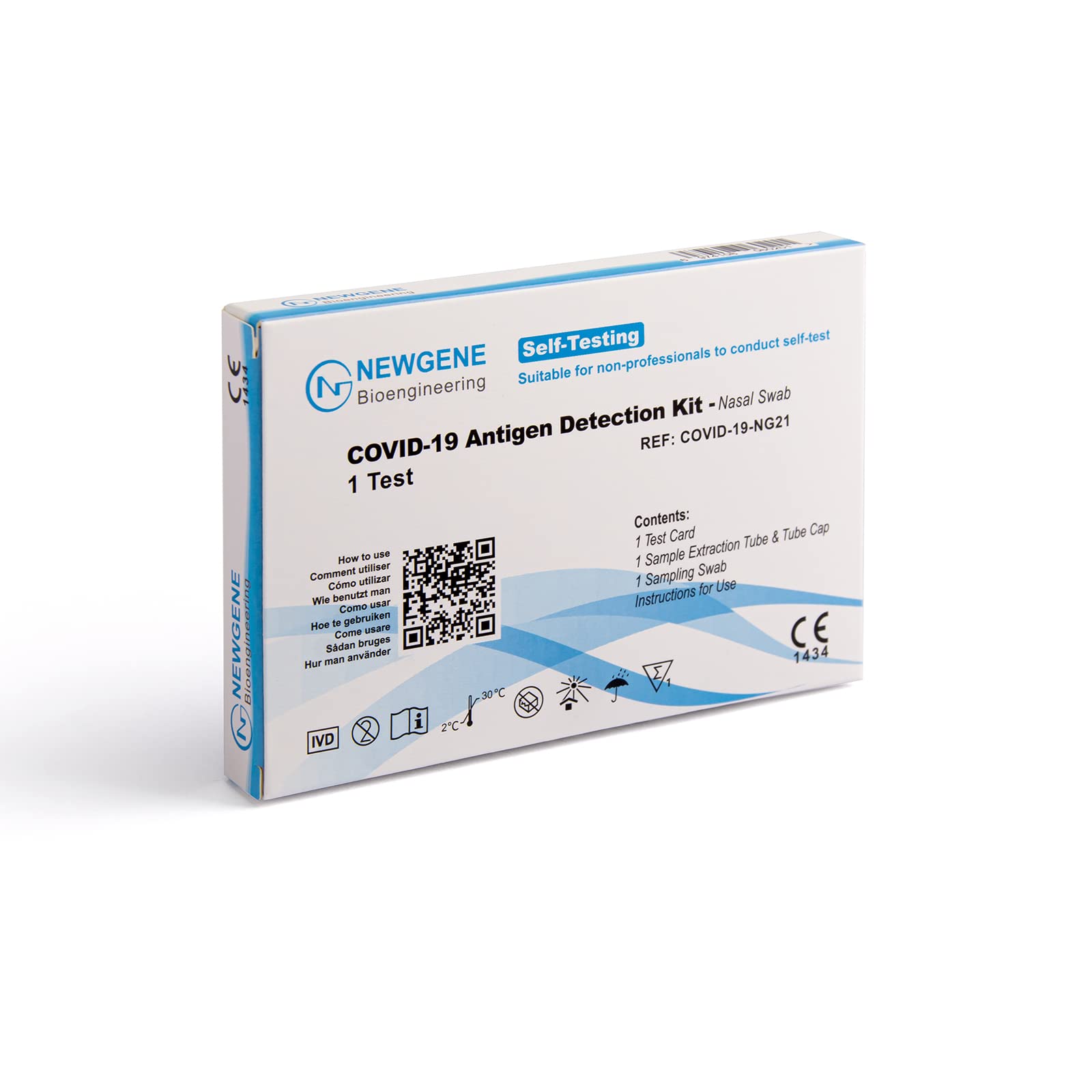 Newgene Bioengineering COVID-19 Selbsttest für Laien, Antigen Schnelltest, 50 x 1 Stück