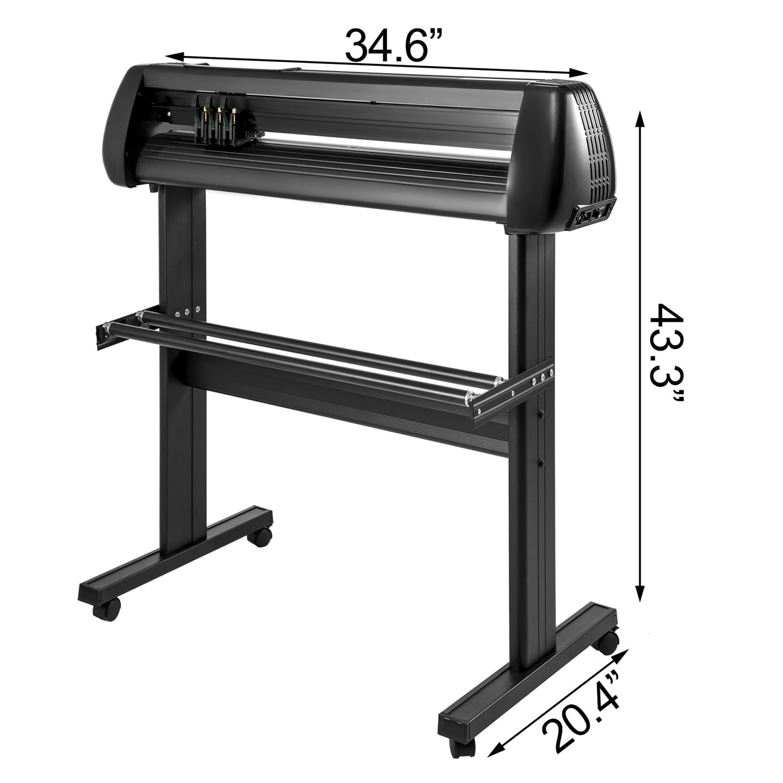 28 pollici Vinyl Cutter Machine Floor Stand Plotter Velocità della forza regolabile Controllo digitale Porta USB for la creazione di insegne Per principianti - Fai da te