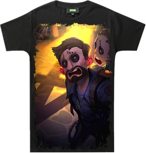 Amazon ゲーム Identity V 第五人格 アイデンティティv Tシャツ メンズ 半袖 綿 黒 夏 丸襟 ゆったり おしゃれ 通勤 通学 おおきいサイズ プリントｔシャツ 面白い ブラック Tシャツ カットソー 通販