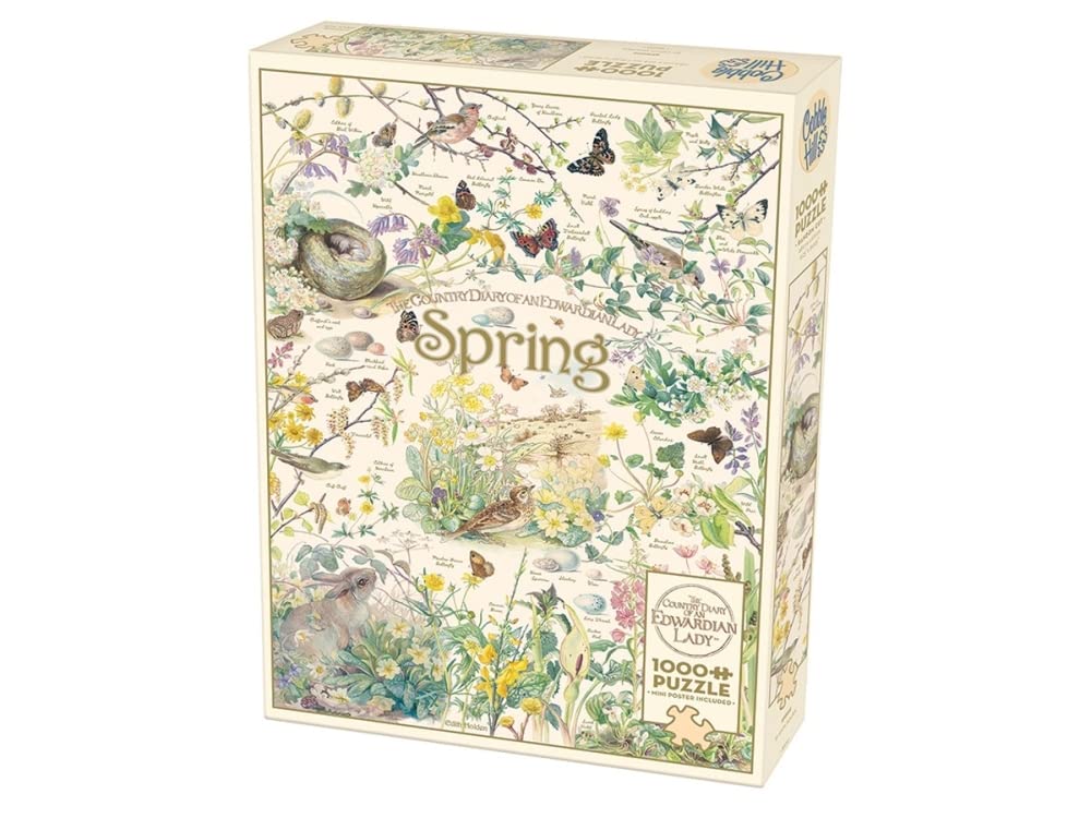 Cobble Hill1000 Piece Puzzle - Country Diary: Spring - Sample Poster Included