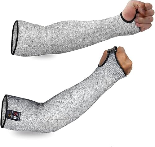 GUIJZSLTRG Manicotti resistono al taglio, protezione per braccia e polso, livello 5, adatti per giardino e cucina