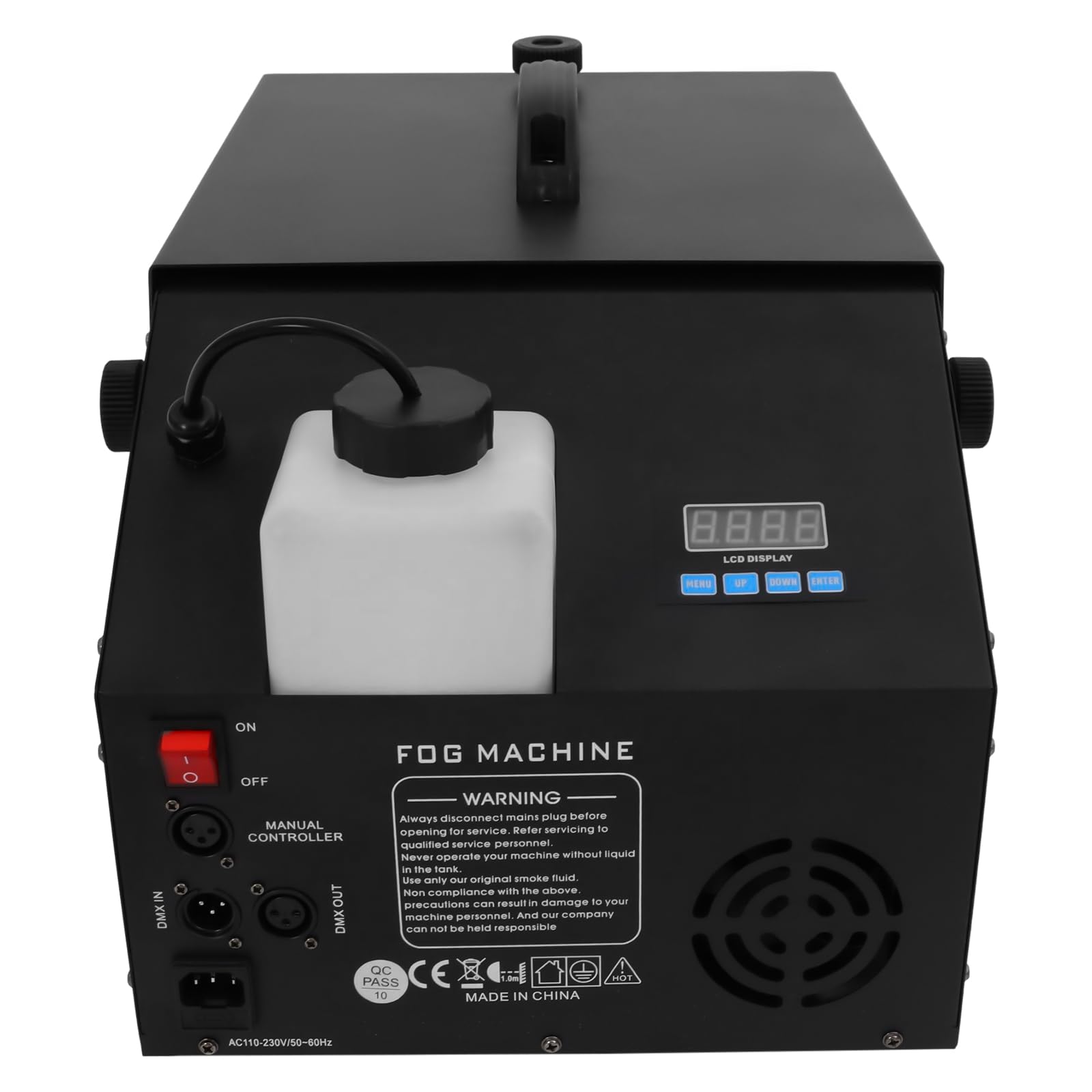 Macchina del fumo da 1200 W, 5000 CFM, riscaldamento rapido, facile da usare, adatta per spettacoli di palcoscenico, matrimoni, passerelle, balli, teatri, sale banchetti