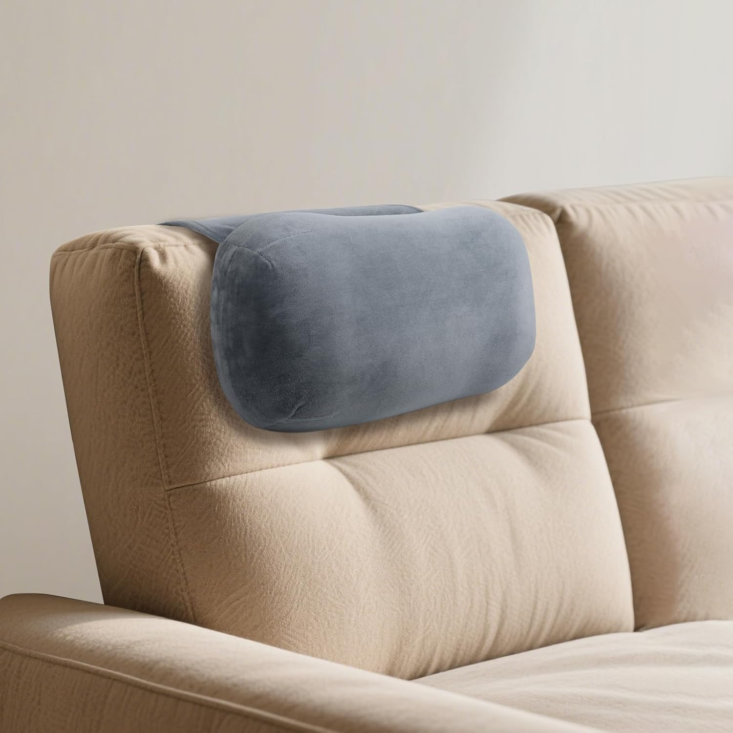 Cuscino ergonomico per sedia a sdraio, cuscino in memory foam antiscivolo, supporto per chi dorme sul fianco, cuscino da bagno per collo e testa con tasca, viaggio per dolori al collo e alle