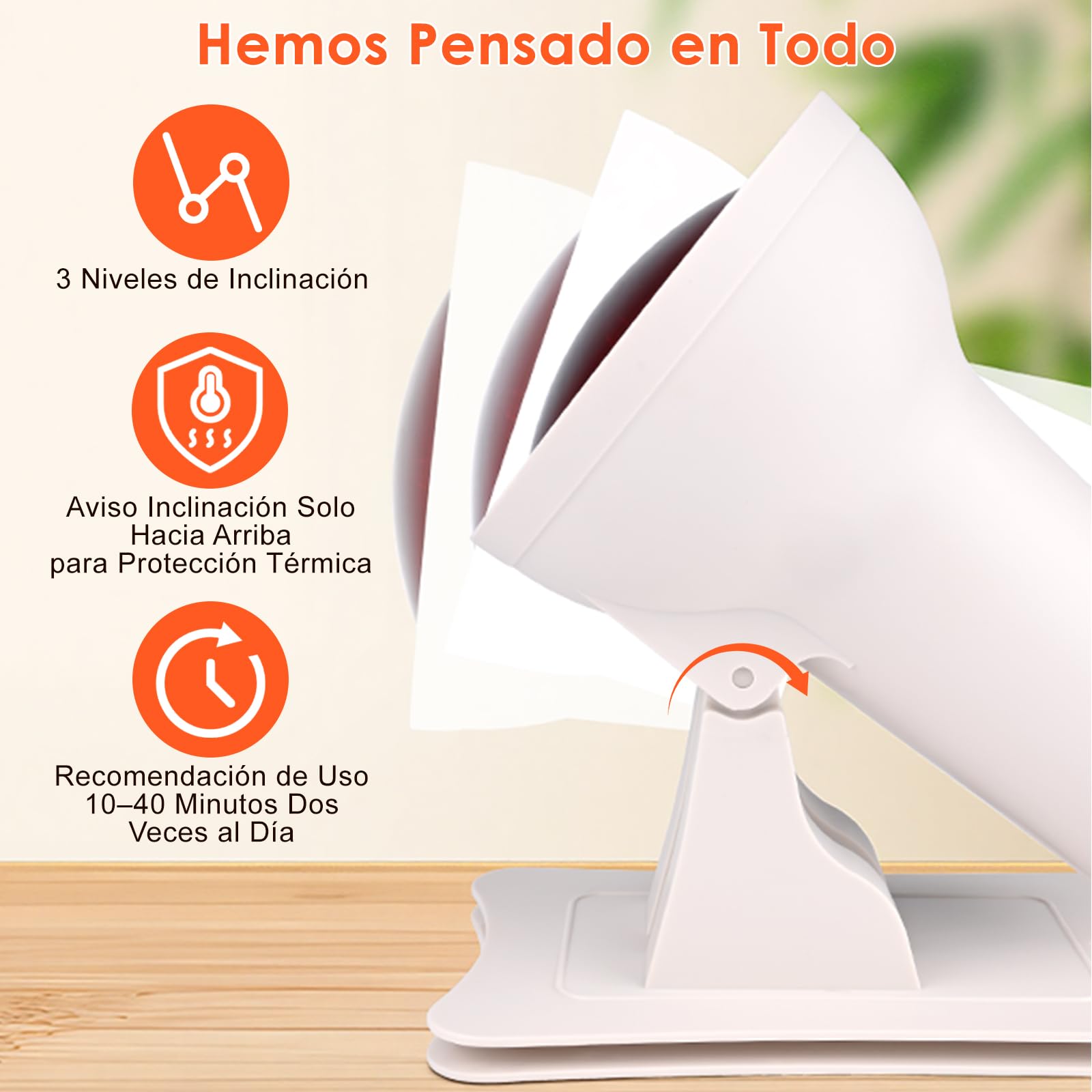 Lámpara Infrarroja 150W con 4 Niveles de Temperatura y 3 Temporizadores, Ángulo Ajustable, Calor Profundo Contra la Fatiga Muscular, Luz Roja Terapia para el Rostro y el Cuerpo