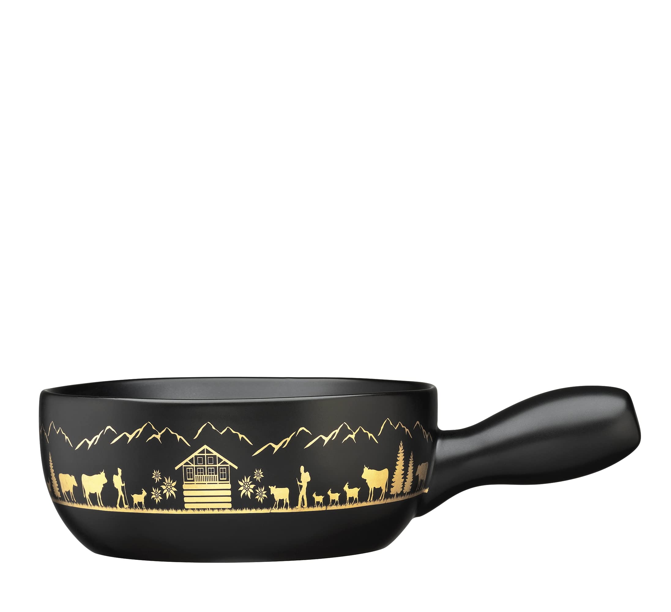 Spring Fondue de queso KP2896225024 - Fondue de queso (22 cm), color negro y dorado