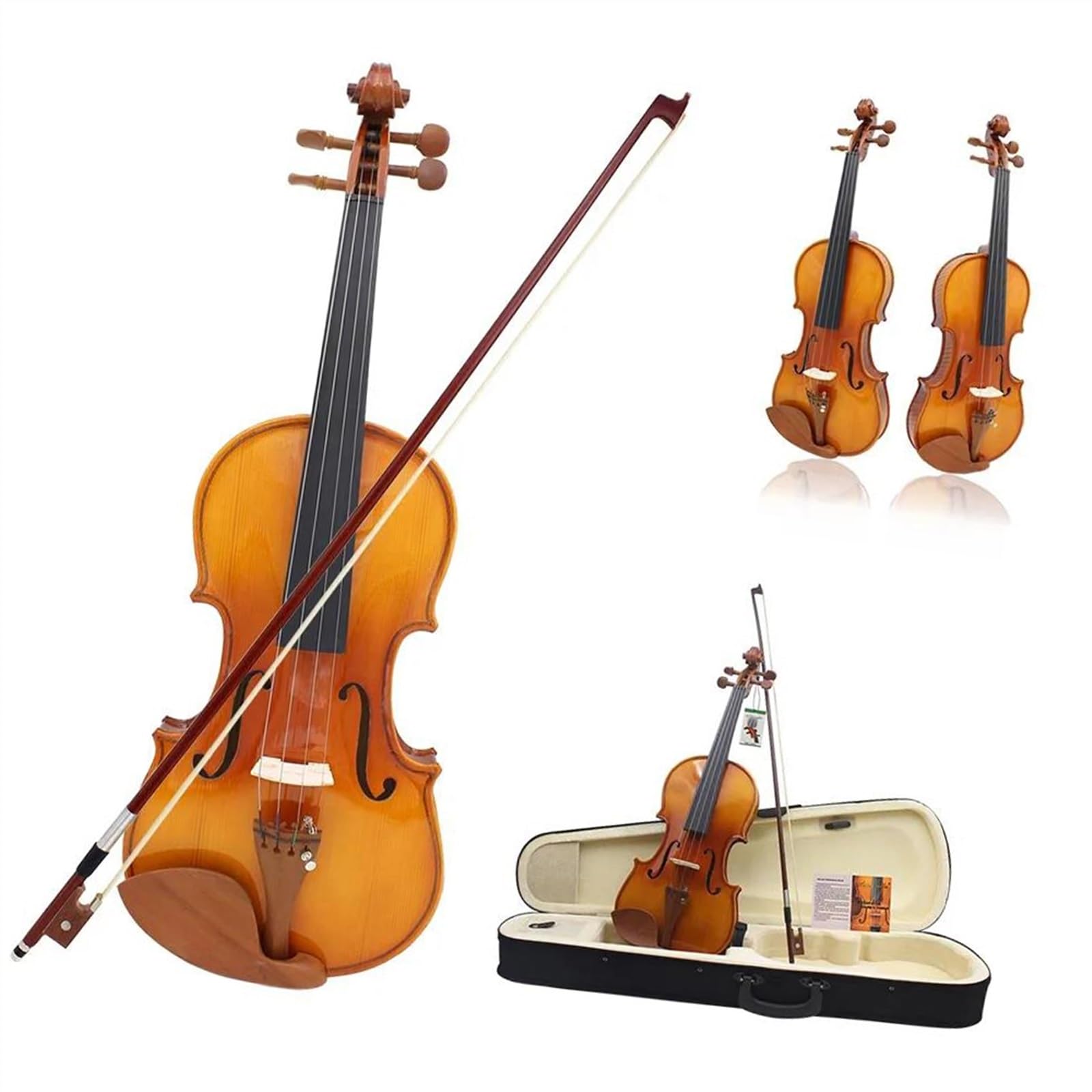 Geige Violine 4/4 3/4 1/2 Jujube Holz Helle Akustik(3-4)