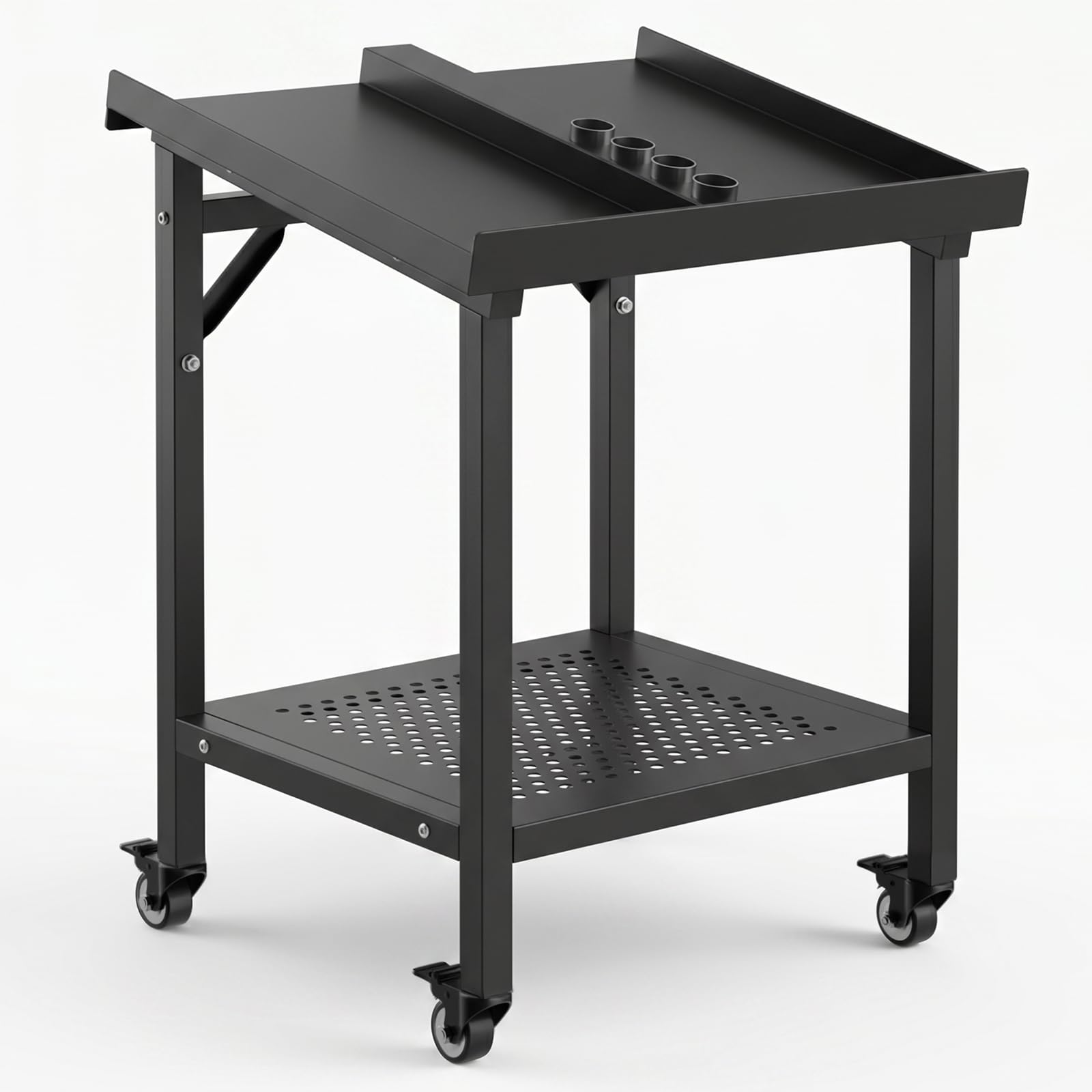 Heavy Duty Dumbbell Rack Stand with Kettlebell Storage Tray Shelf 2-3 Tier