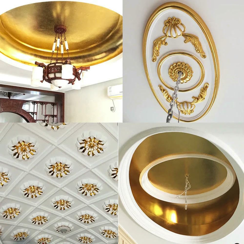 500 Stück 14 cm Blattgold-Imitat, Goldfolienblätter, Vergoldung, Kupfer Nr. 2,5, Blatt für Kunsthandwerk, vergoldet, DIY-Kunsthandwerk