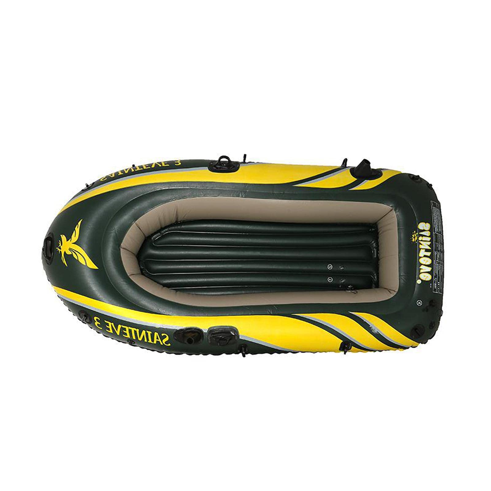 zebroauFoldable Inflatable Boat Set,Portable Sea eagle Thickened Floating Rafts, Boat + Paddles + Pump, Two Person (18811430CM)