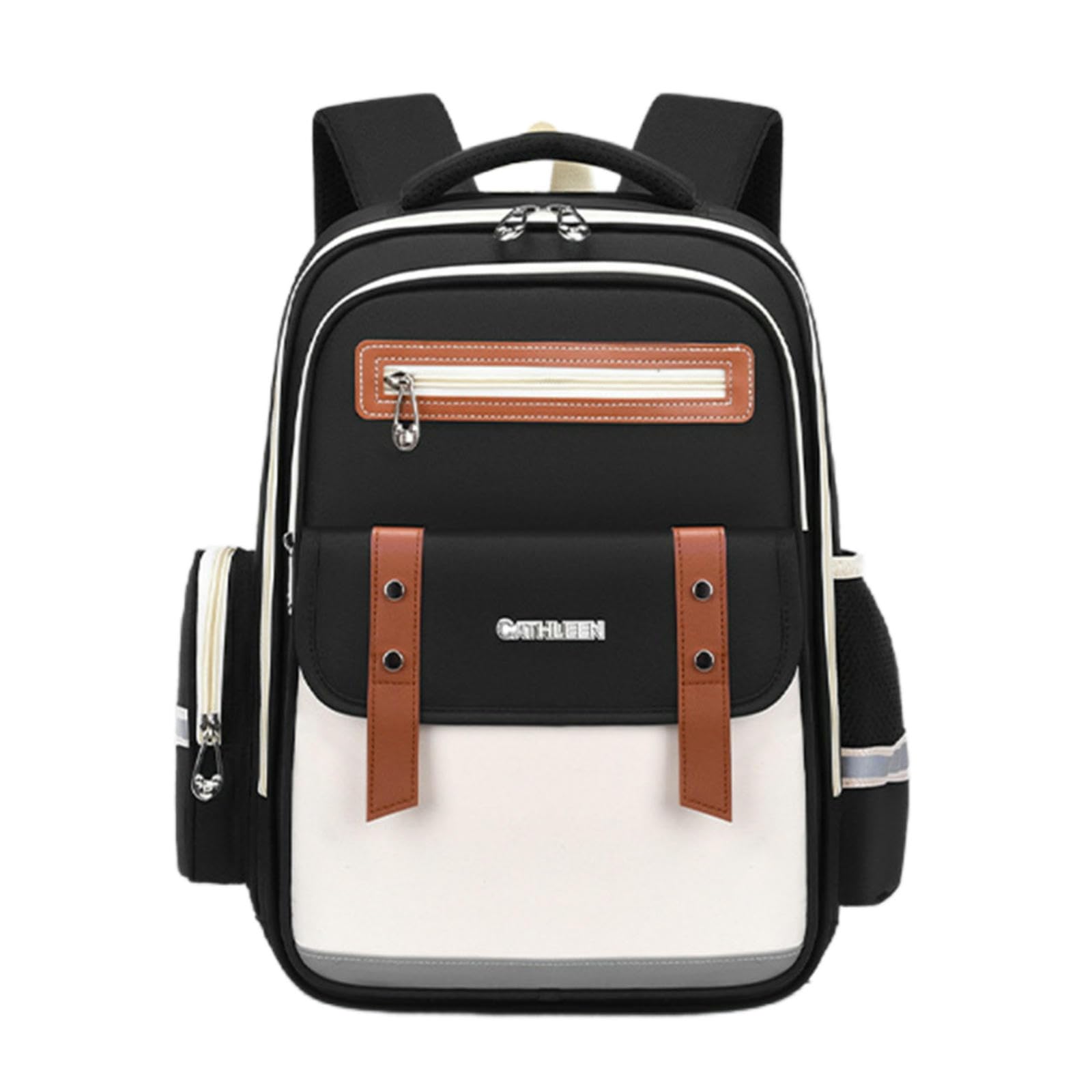 XYNM School Bag Backpack For Primary Students In Grades 1-6 Boys And Girls Large-capacity-black (large)