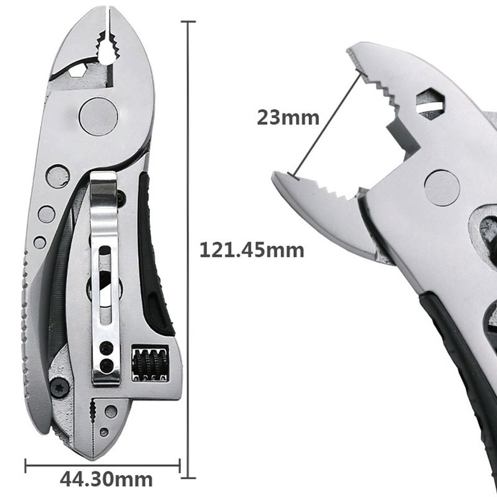 JINGYAN Alicates universales Multifunctional Tool Pliers Adjustable Wrench Jaw Repair Survival Hand Mini