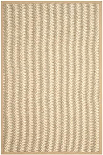 Tapete decorativo 3x5 natural fibra beige sisal y lana miniatura 3