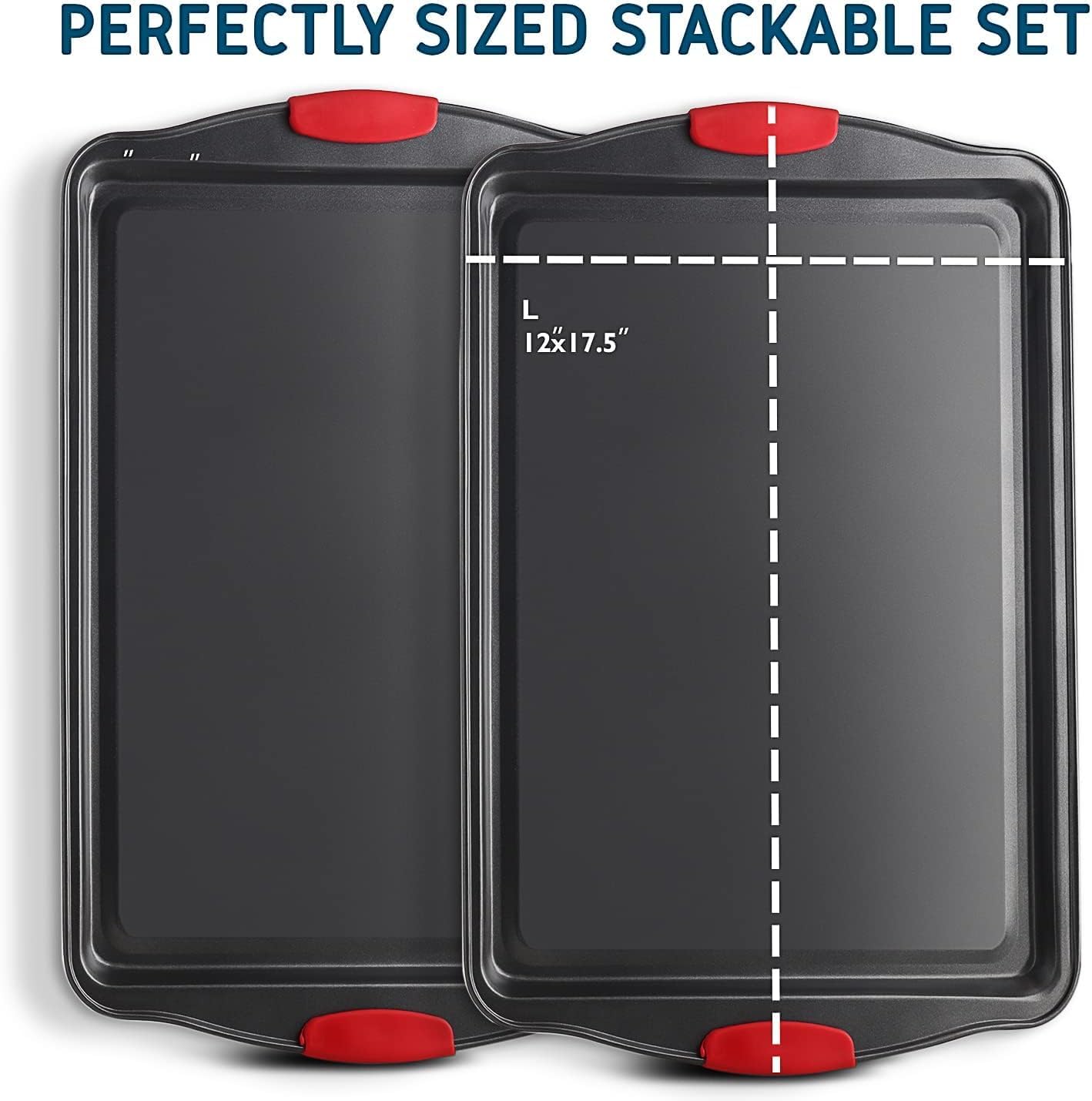 Eatex Baking Sheet Set, 2 Piece Baking Pans Set, Cookie Sheets for Baking