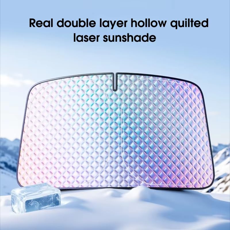 Parasol para Parabrisas Delantero Fiat 124 Spider 2016- Cubierta Térmica Plegable de Poliéster 7