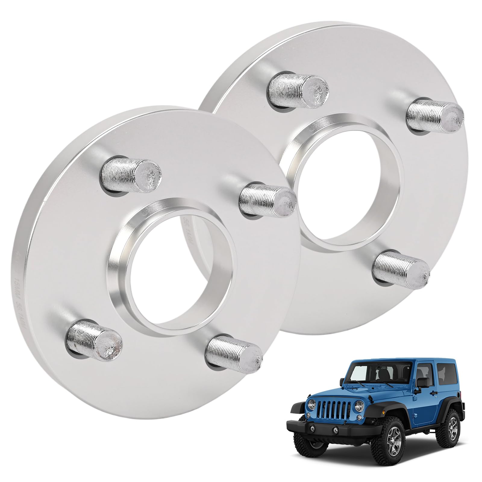 4x élargisseur d'entre-axe 100mm, 2 pièces de plaques d'entre-axe 15mm pour Mini One/Cooper/S/JCW/Coupé/Roadster/Clubman 16-15, boulons debout M14x1,25 et perçage du moyeu de 56,1 mm
