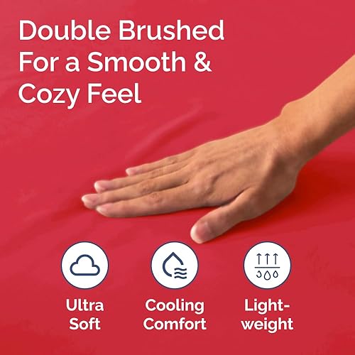 Miniatura 5 de Sábana bajera tamaño Queen, suave con esquinas de 8 a 16 pulgadas de profundidad, transpirable fresca y sin arrugas, cuidado fácil, sin decoloración