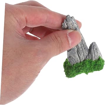 12Pcs Miniature Mountain Figurines for DIY Micro Landscape Resin Bonsai Decorations Garden Miniatures for Home Office Outdoor
