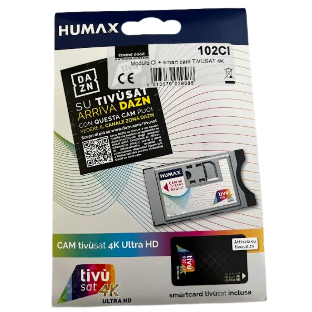 Humax Cam Tivusat 4K Ultra HD con scheda Tivusat Ultra HD 4K inclusa