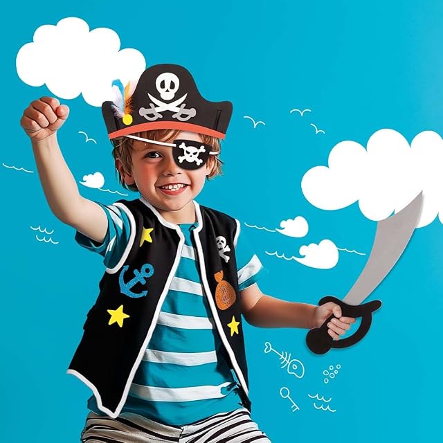 Foto 4 de 7 de APLI Kids 20361 - Disfraz Pirata Niños 3 Años - Kit DIY con Chaleco y Gorro