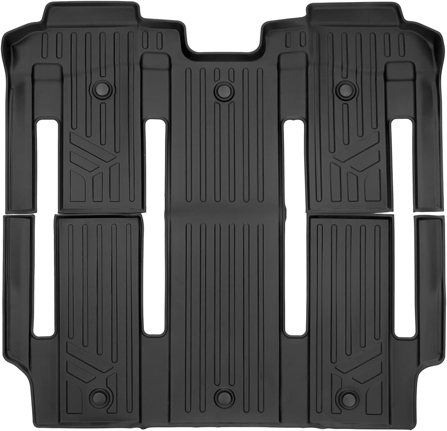 SMARTLINER All Weather Custom Fit Floor Mats Black 2nd & 3rd Row Liner