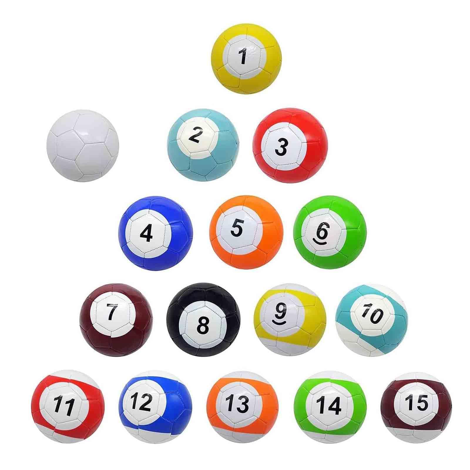 16 Stück Snook-Fußball, Billard-Snooker-Fußball, verschleißfester Snooker-Ball, riesiger Snooker-Fußball, Straßenspiel, Sport, Unterhaltung für Erwachsene im Freien, Geschenk für Erwachsene, 20cm