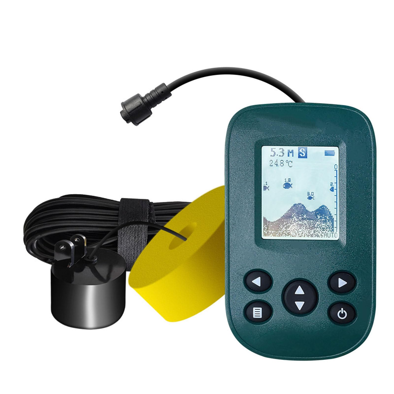Detector de peces Sonar inalámbrico Detector de peces 100M 45 ° 2 pulgadas herramienta de detección de peces ultrasónica Visual de alta definición