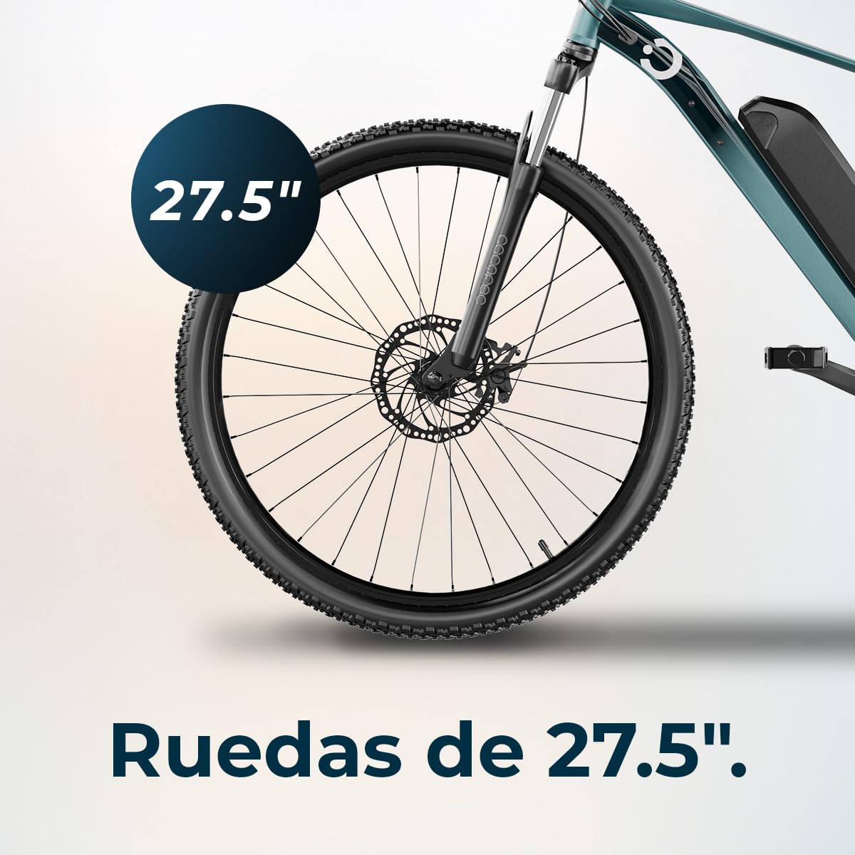 Cecotec Bicicleta Eléctrica de Montaña 27,5" y 29", hasta 55-120km de autonomía, Doble y Simple suspensión, Cambio Shimano 7-24 velocidades, Disco de Freno hidráulico