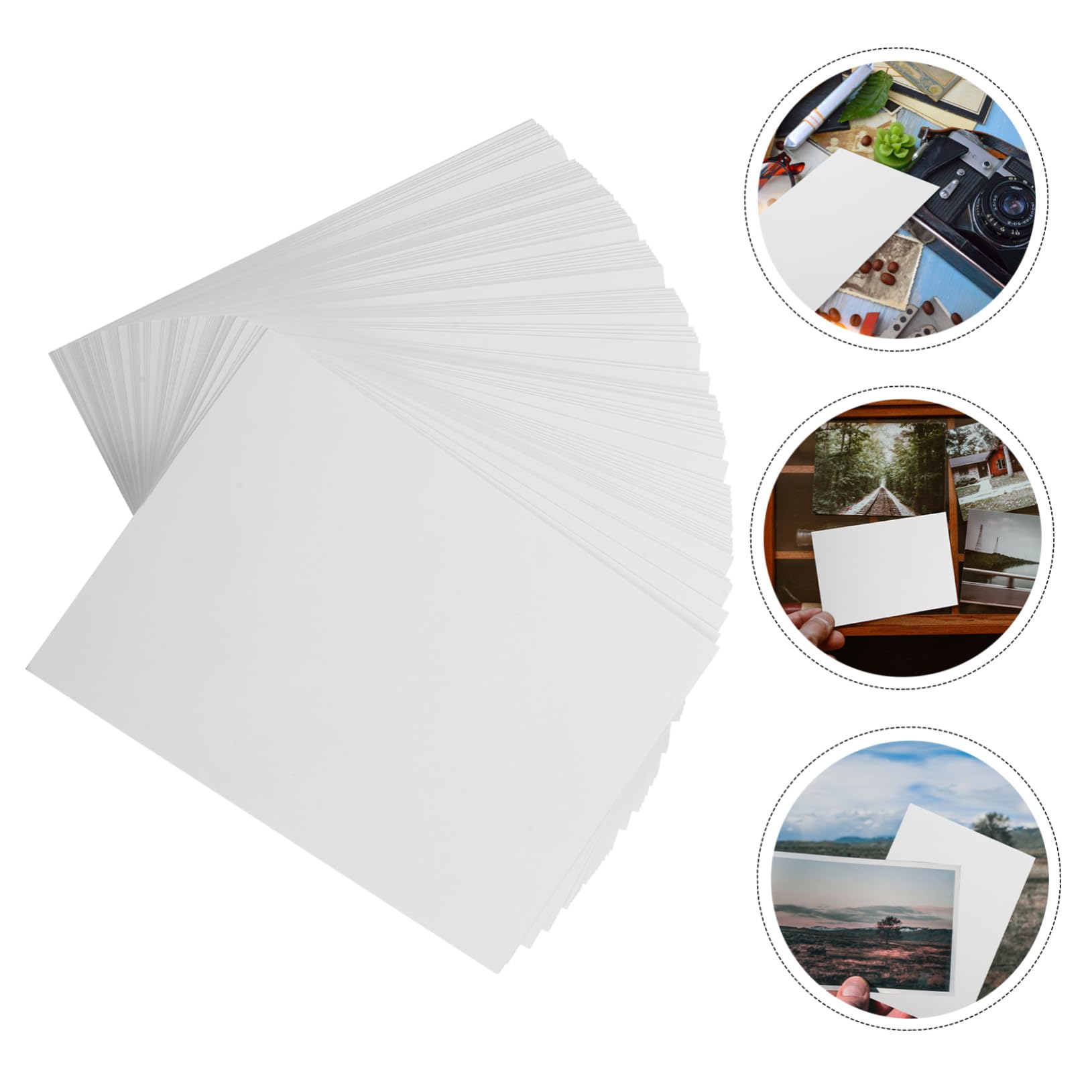 HOMSFOU 4 Sätze Fotopapier Fotografisch Dickes Papier Farbe Druckpapier Im Letter-format Einladung Glänzendes Druckerpapier Bilder Fotodruckerpapier Weiß 100 Blätter * 4