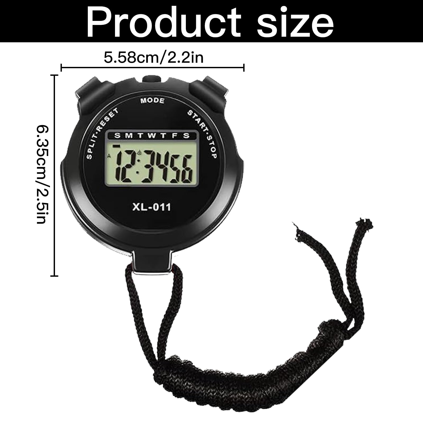 3 Piezas Digital Cronómetro, Cronómetro Deportivo Digital Profesional, Cronógrafo de Mano Reloj Digital Cronómetro, Cronómetro Reloj para Fútbol, Correr, Natación